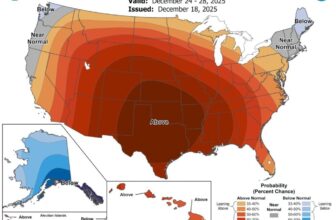 Christmas Climate Map Predicts Document-Breaking Warmth Throughout the US